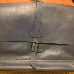 Coach Blue Leather Men's Hudson Messenger Bag